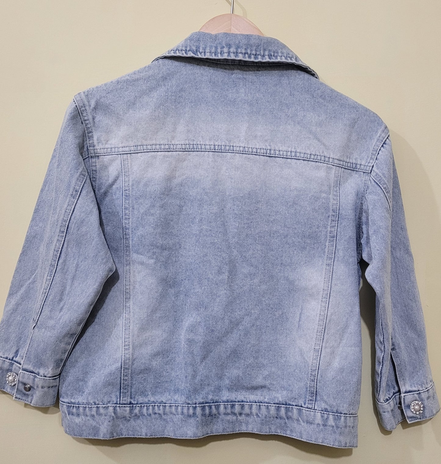 Emberaa Women's Pearl-Detail Denim Jacket – Limited Edition