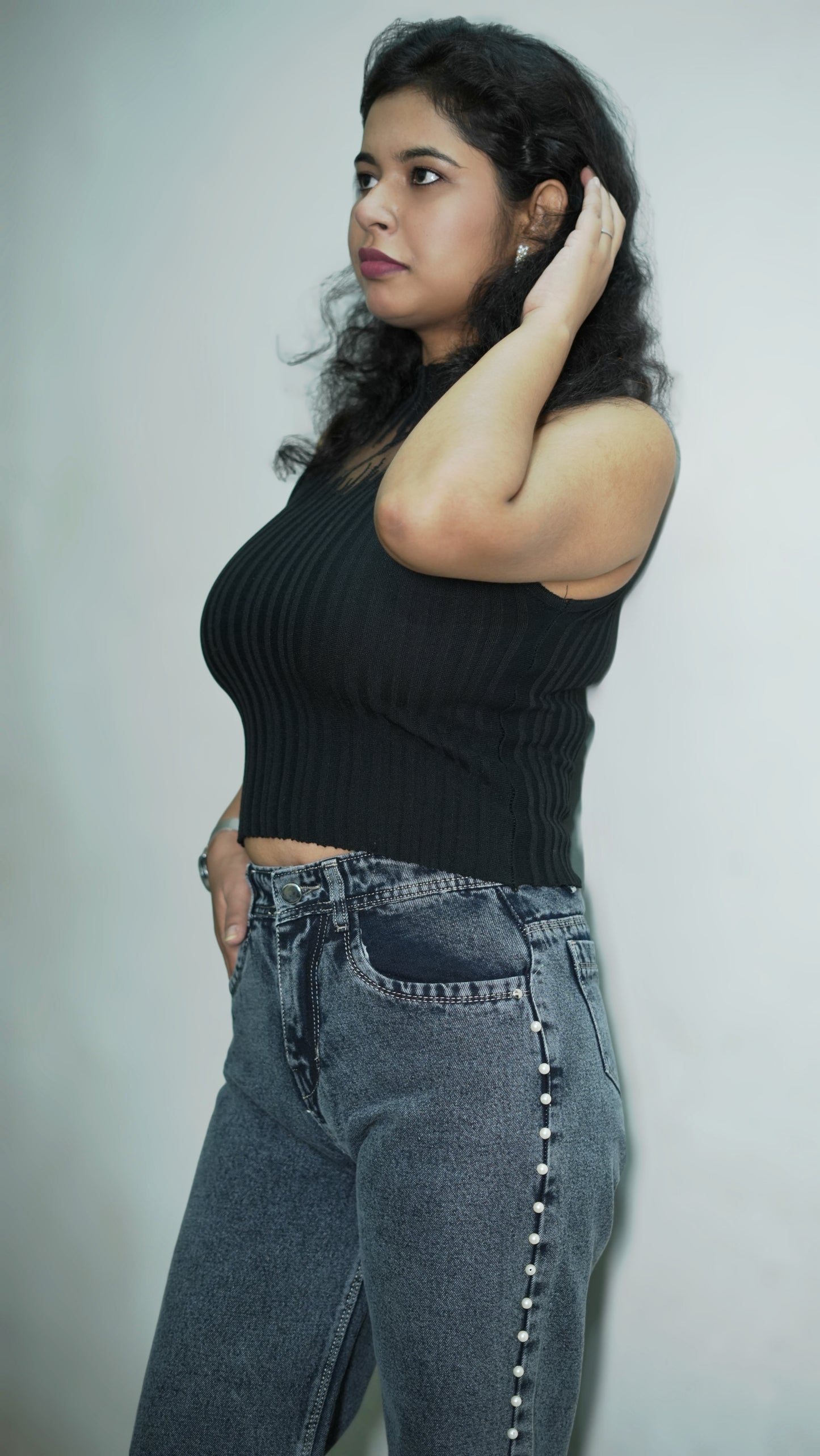 Pearl Design Straight Fit Jeans