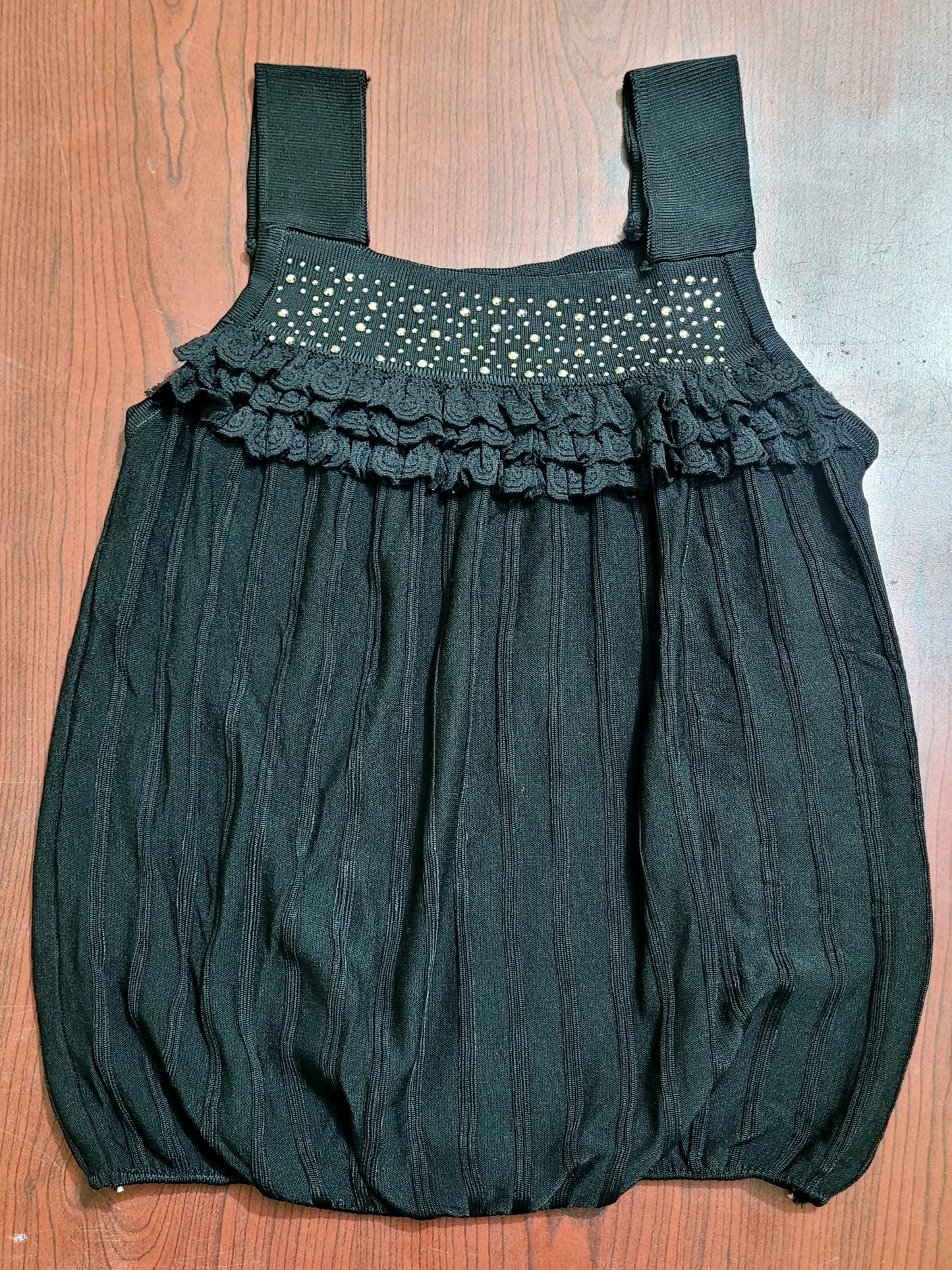 Emberaa Women's Moon Spark Ruffle Crop Top